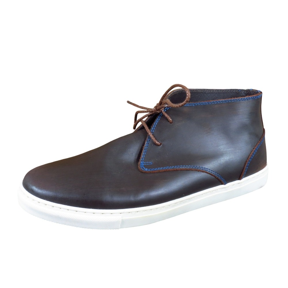 Robert Wayne‎ 44430 Mens Chukka Boots Size 11.5D Casual Brown Leather Sneakers